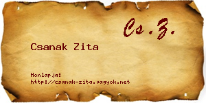 Csanak Zita névjegykártya